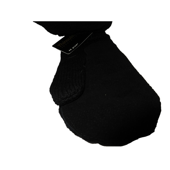 Women's Cable Knitted Soft Insulated Ultra Isotoner Black Mittens Gloves New - Picture 4 of 6